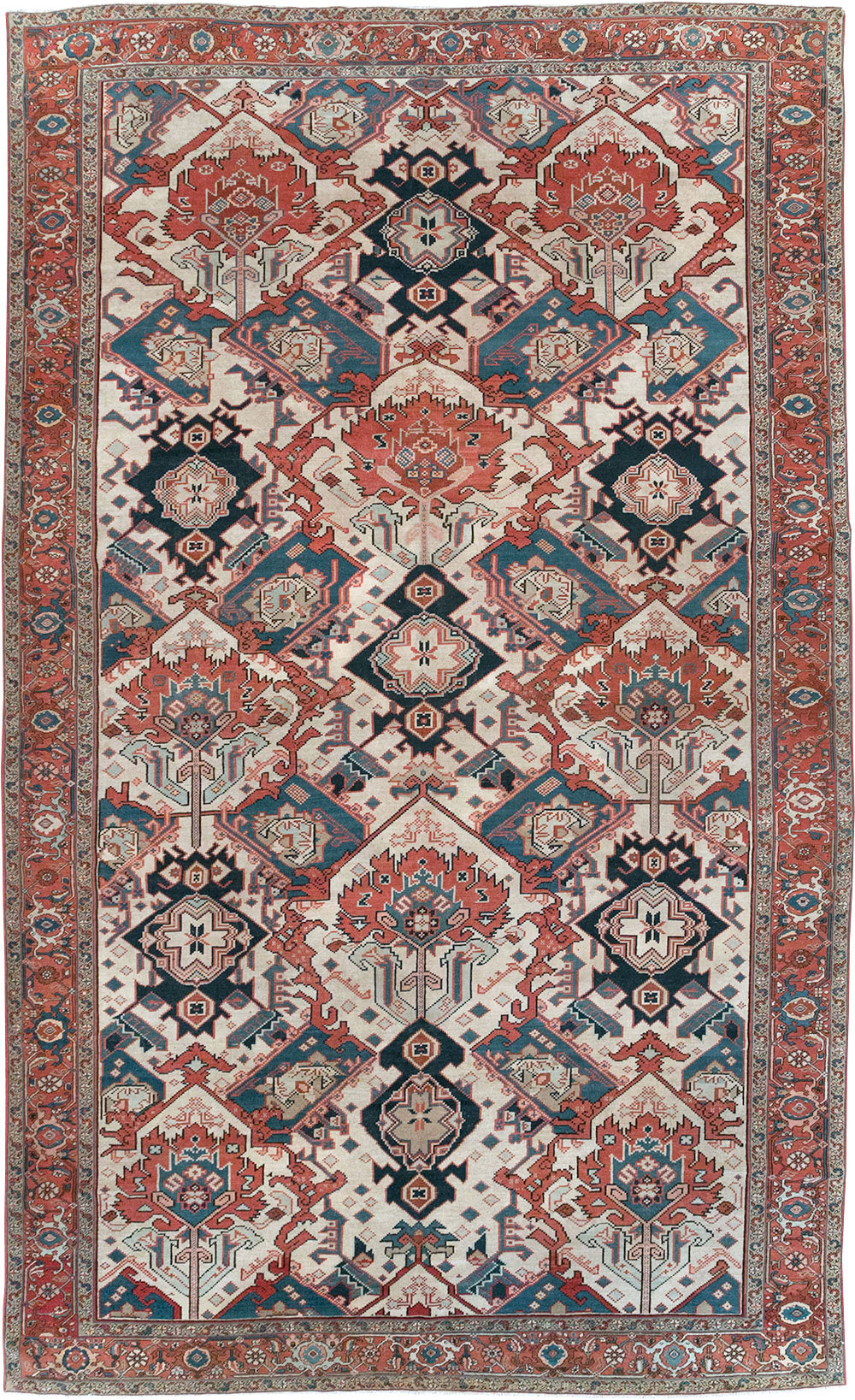 Antique Persian Heriz Carpet, No.31965 - Gss