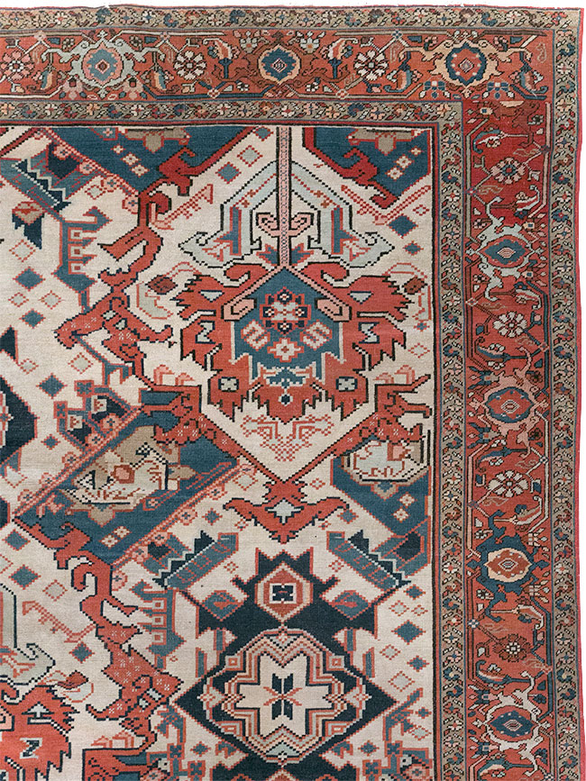 Antique Persian Heriz Carpet, No.31965 - Gss