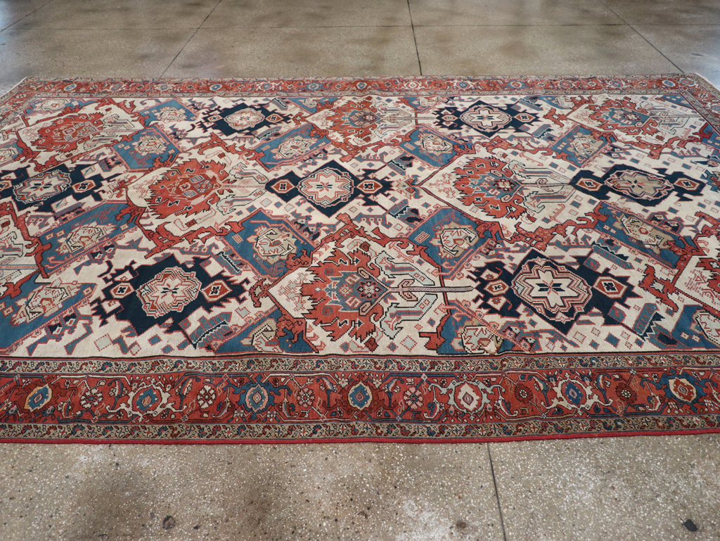 Antique Persian Heriz Carpet, No.31965 - Gss