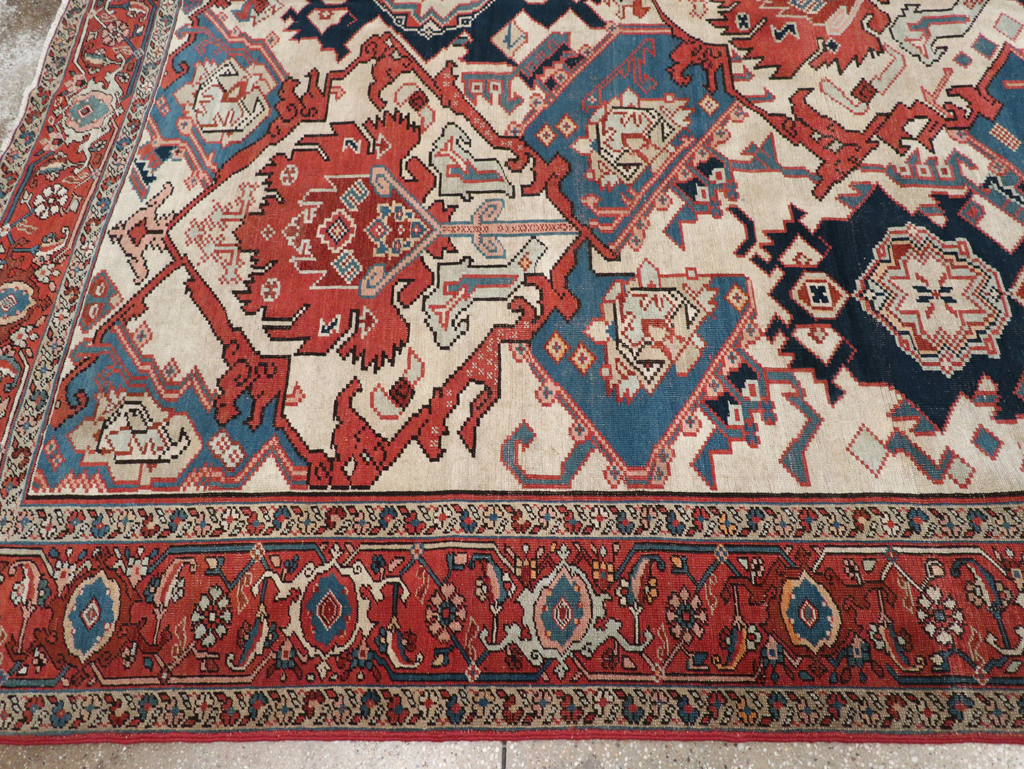 Antique Persian Heriz Carpet, No.31965 - Gss