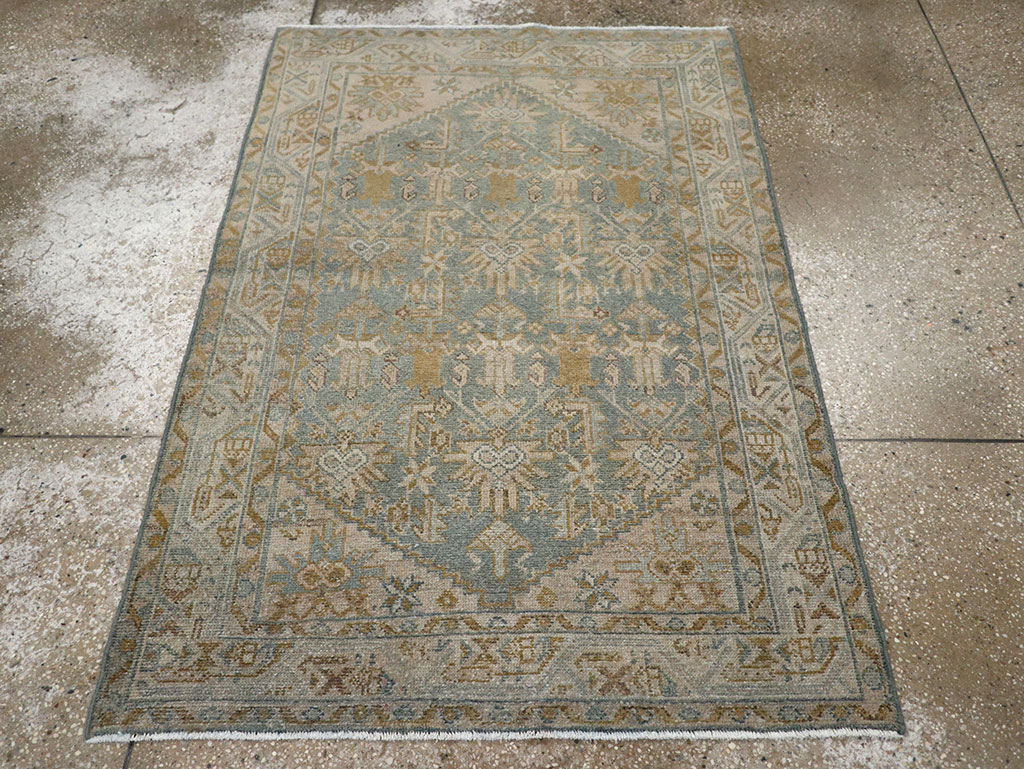 Vintage Persian Malayer Throw Rug, No.31967 - Gss