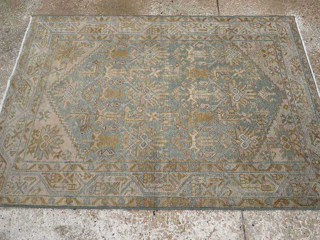 Vintage Persian Malayer Throw Rug, No.31967 - Gss