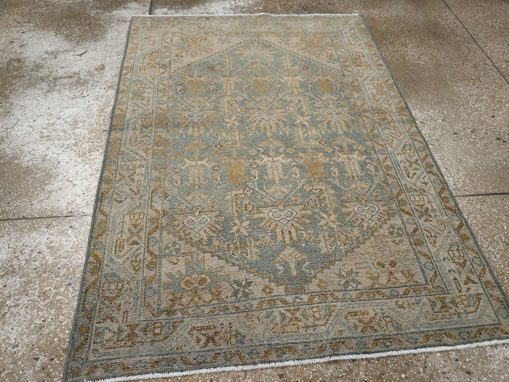 Vintage Persian Malayer Throw Rug, No.31967 - Gss