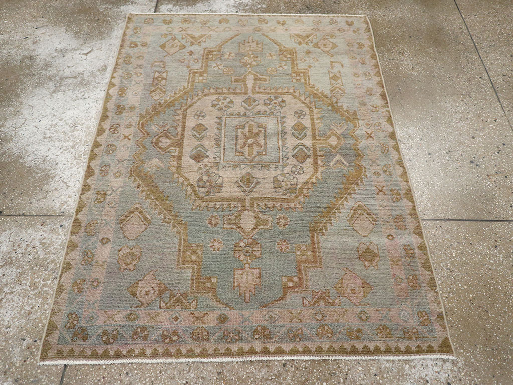 Vintage Persian Malayer Throw Rug, No.31970 - Gss