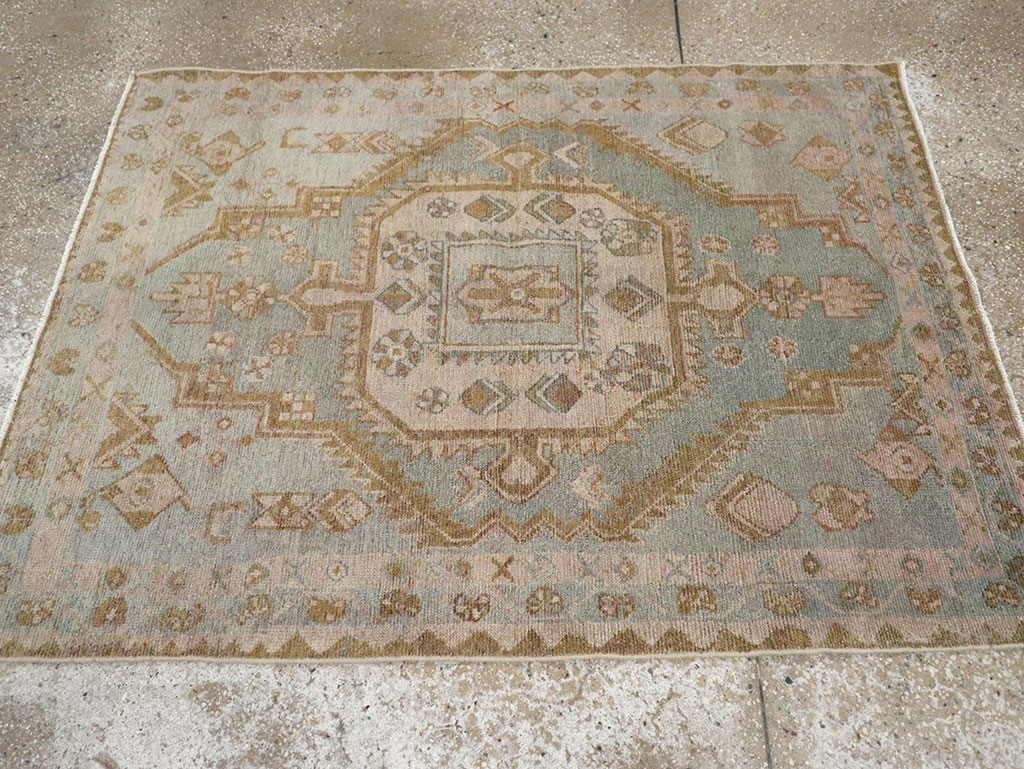 Vintage Persian Malayer Throw Rug, No.31970 - Gss