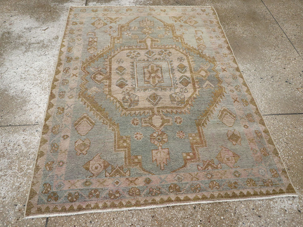 Vintage Persian Malayer Throw Rug, No.31970 - Gss