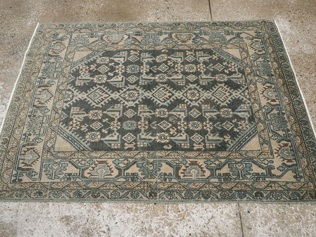 Vintage Persian Malayer Throw Rug, No.31972 - Gss