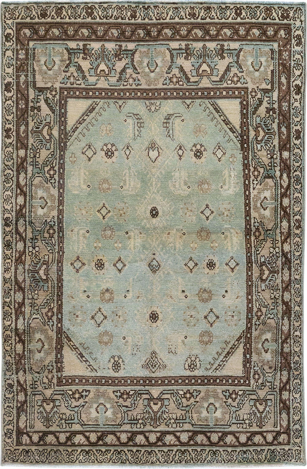 Vintage Persian Malayer Throw Rug, No.31973 - Gss