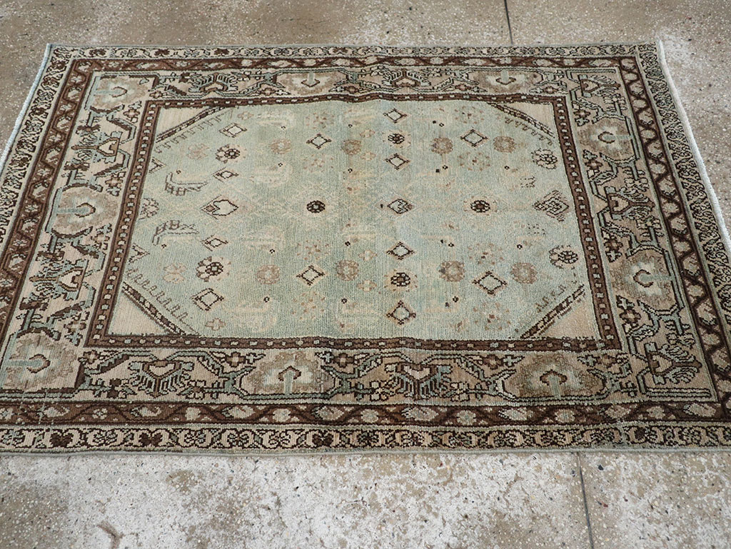 Vintage Persian Malayer Throw Rug, No.31973 - Gss