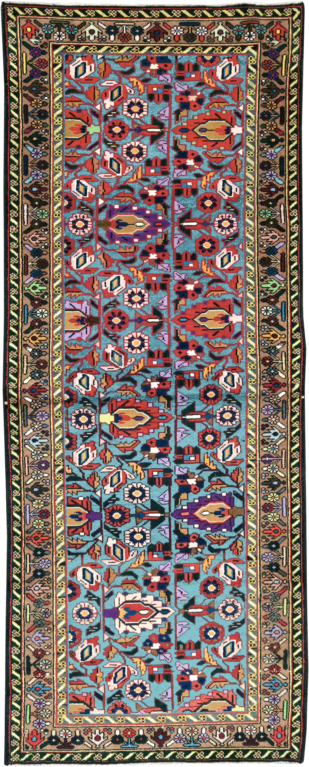 Vintage Persian Malayer Throw Rug, No.31975 - Gss