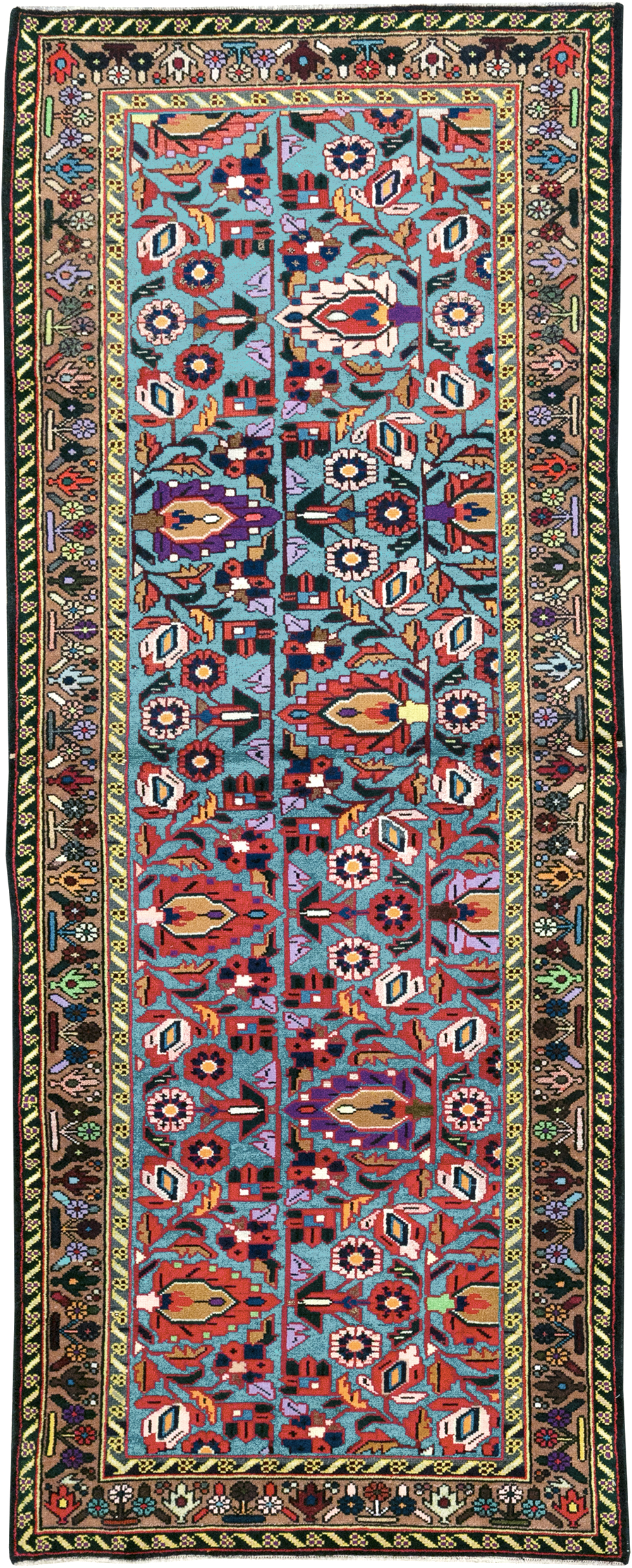 Vintage Persian Malayer Throw Rug, No.31975 - Gss