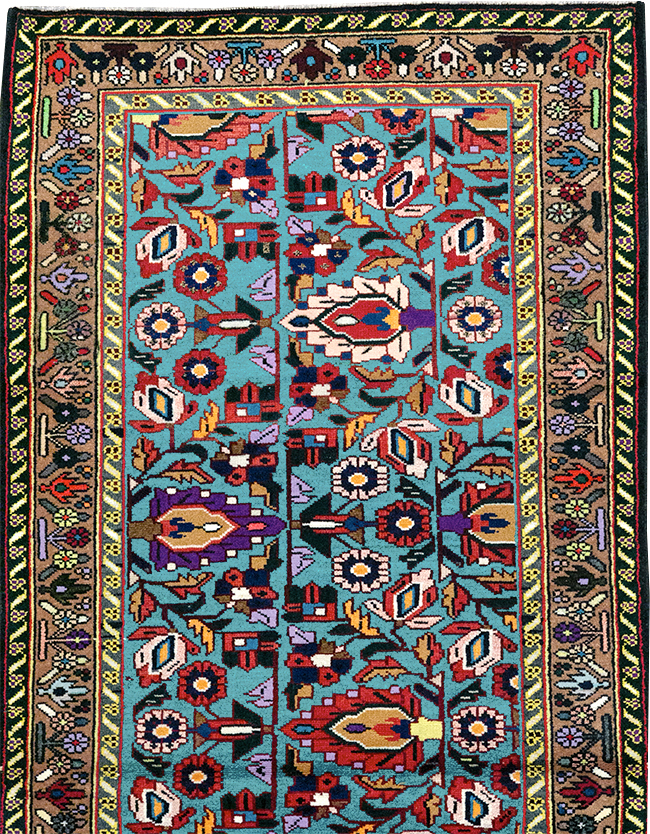 Vintage Persian Malayer Throw Rug, No.31975 - Gss