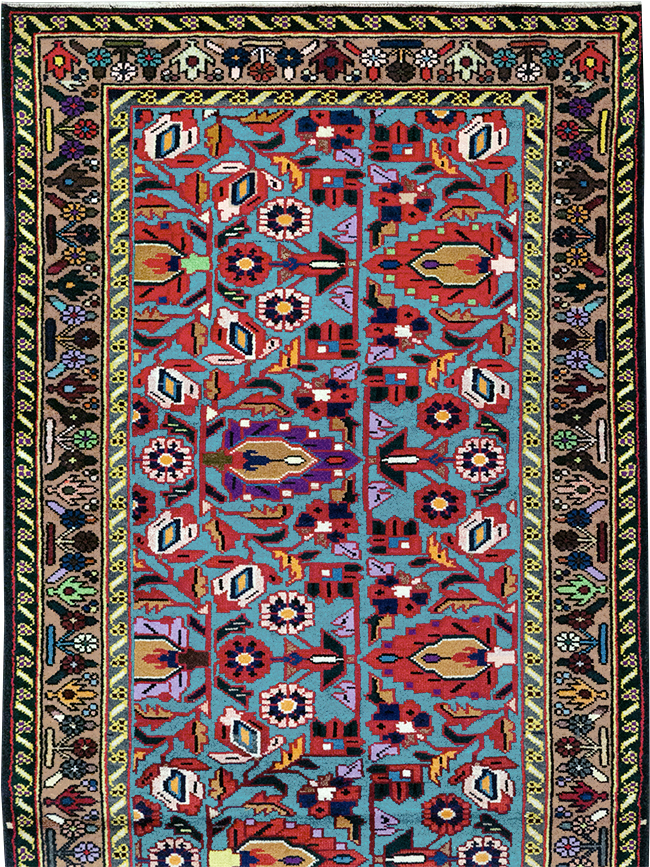 Vintage Persian Malayer Throw Rug, No.31975 - Gss