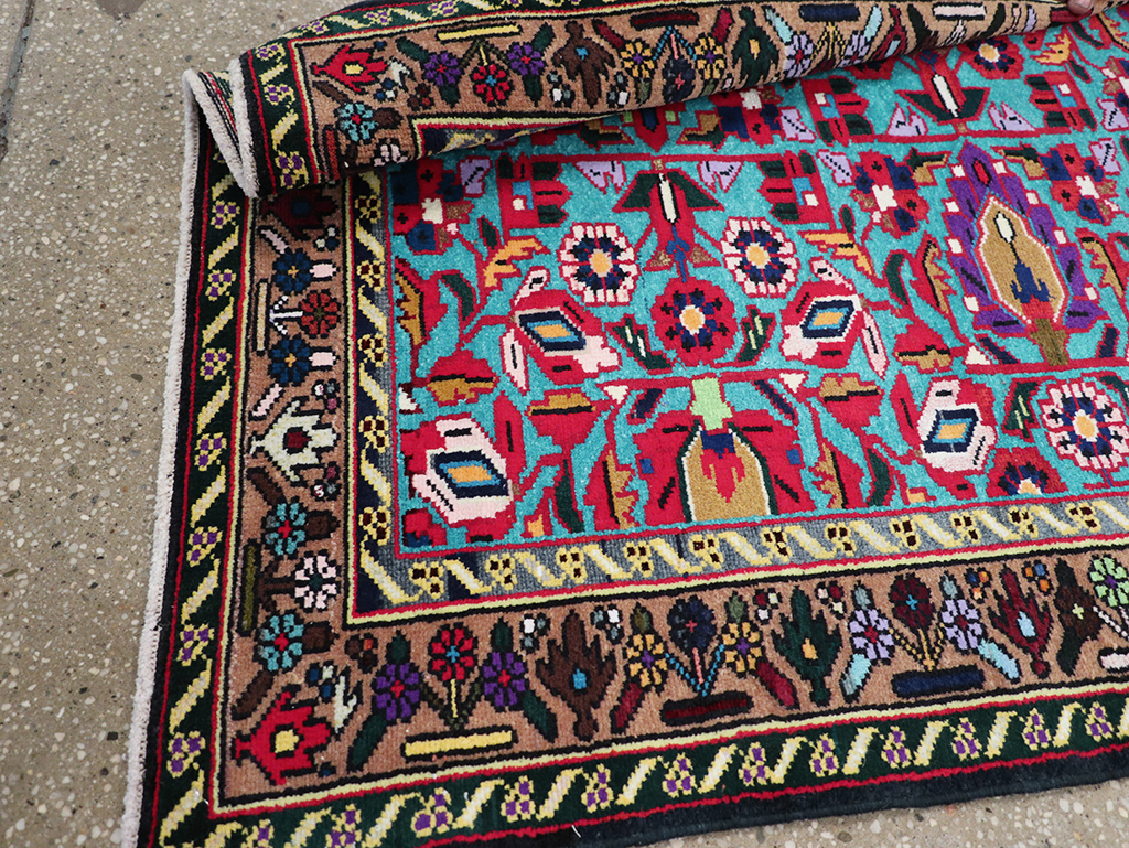 Vintage Persian Malayer Throw Rug, No.31975 - Gss