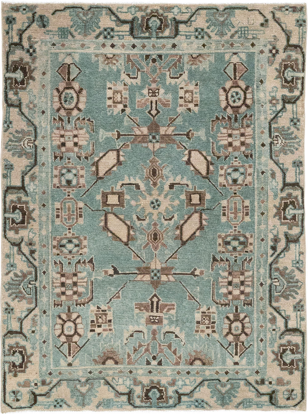 Vintage Persian Malayer Throw Rug, No.31976 - Gss