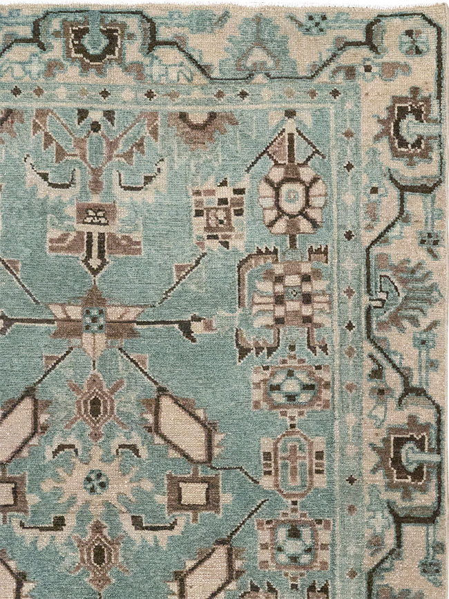 Vintage Persian Malayer Throw Rug, No.31976 - Gss