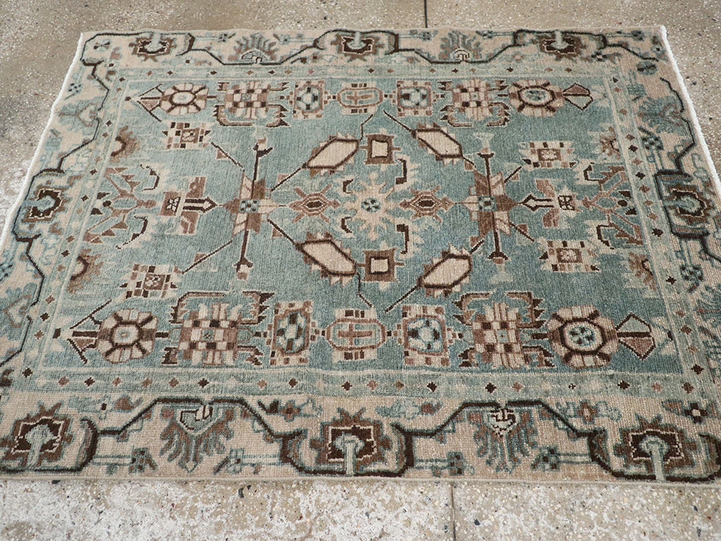 Vintage Persian Malayer Throw Rug, No.31976 - Gss