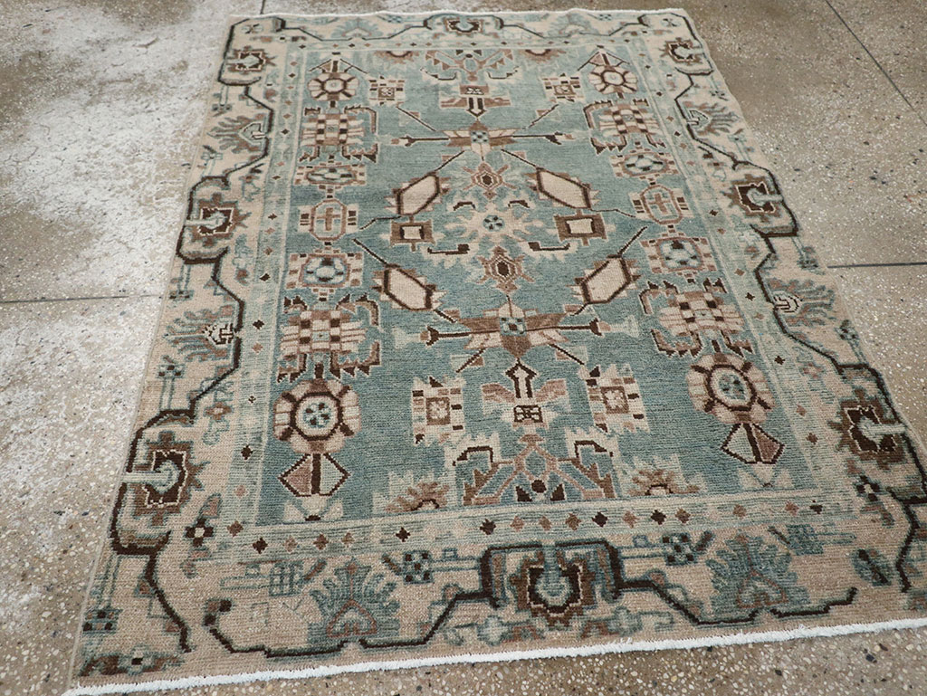 Vintage Persian Malayer Throw Rug, No.31976 - Gss
