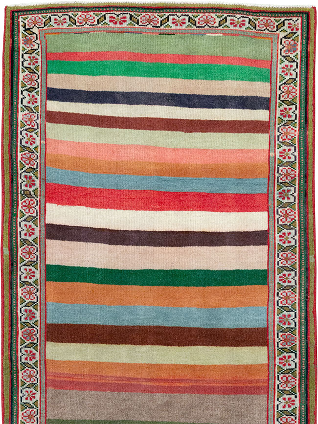 Vintage Persian Mahal Throw Rug, No.31978 - Gss