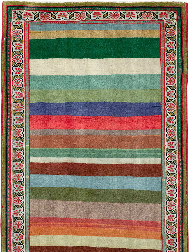 Vintage Persian Mahal Throw Rug, No.31978 - Gss