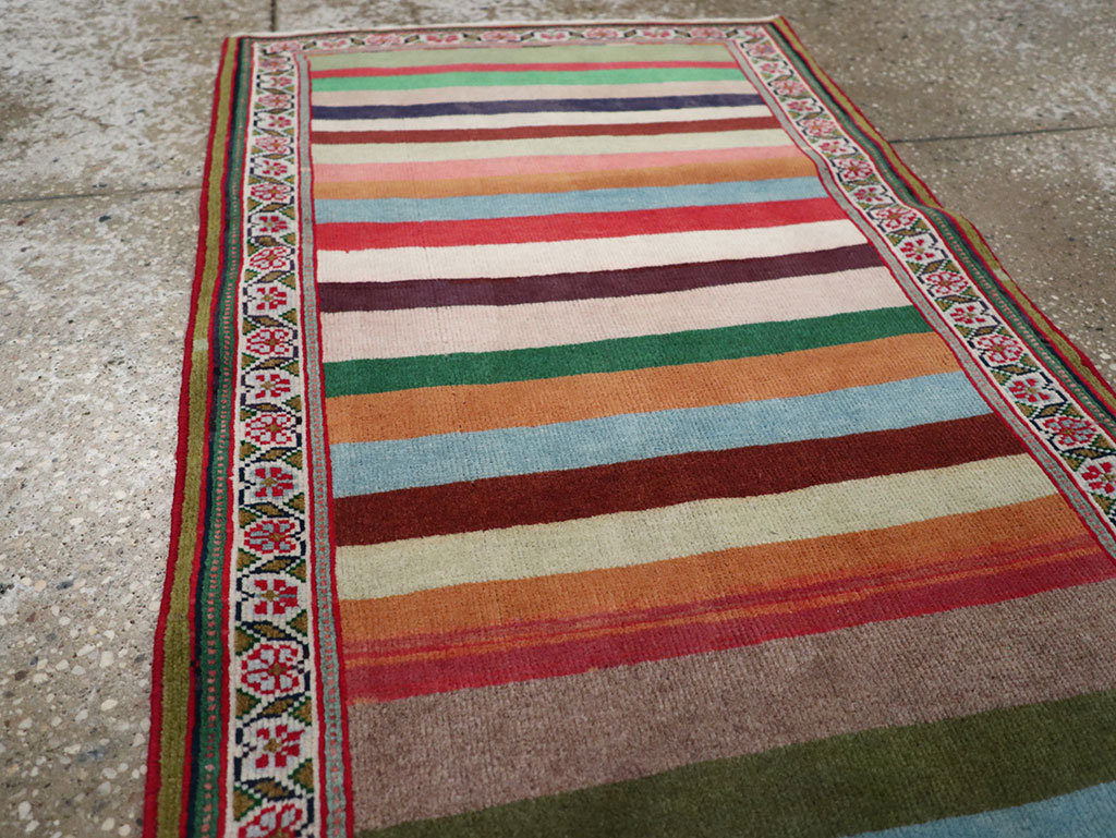Vintage Persian Mahal Throw Rug, No.31978 - Gss