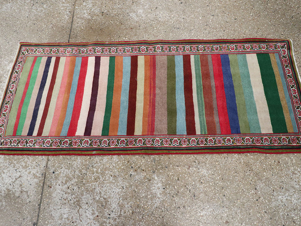 Vintage Persian Mahal Throw Rug, No.31978 - Gss
