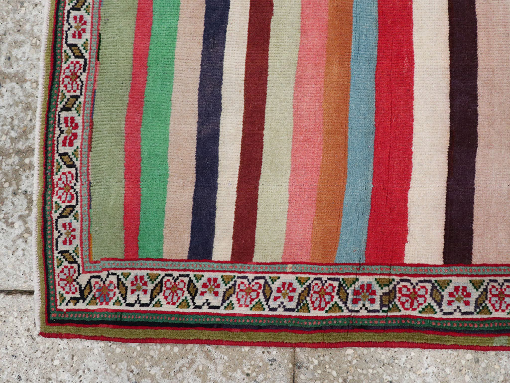 Vintage Persian Mahal Throw Rug, No.31978 - Gss