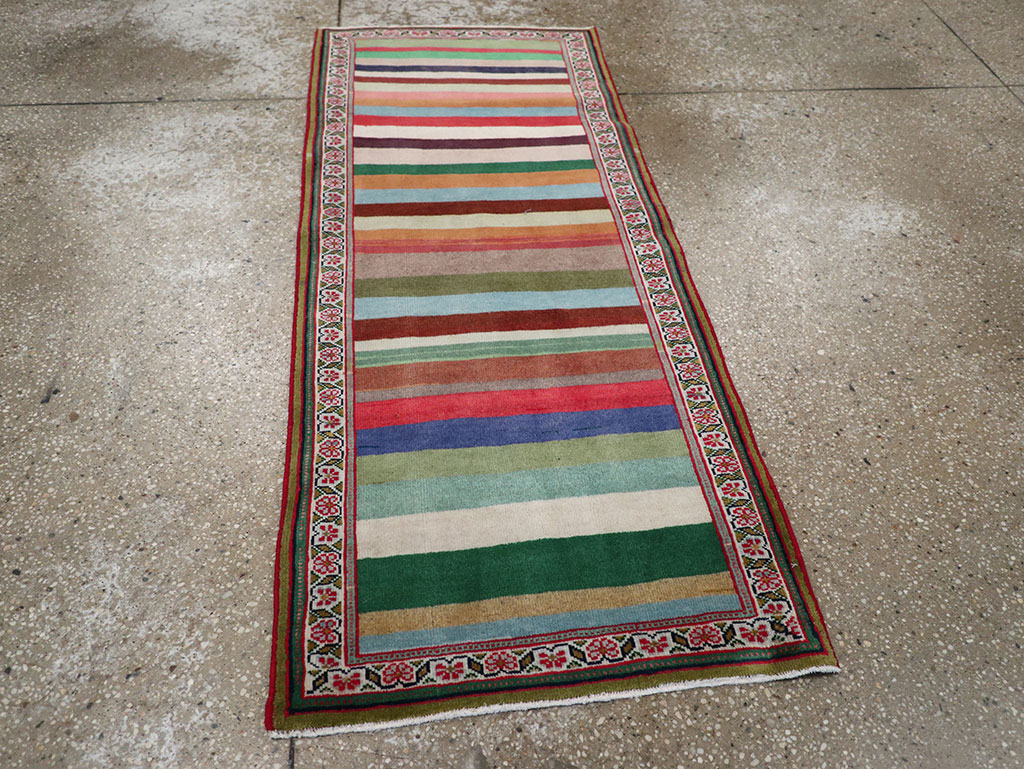 Vintage Persian Mahal Throw Rug, No.31978 - Gss