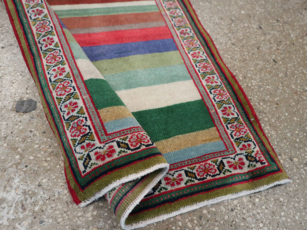 Vintage Persian Mahal Throw Rug, No.31978 - Gss