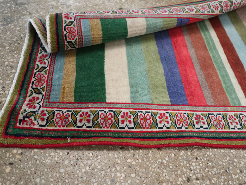 Vintage Persian Mahal Throw Rug, No.31978 - Gss