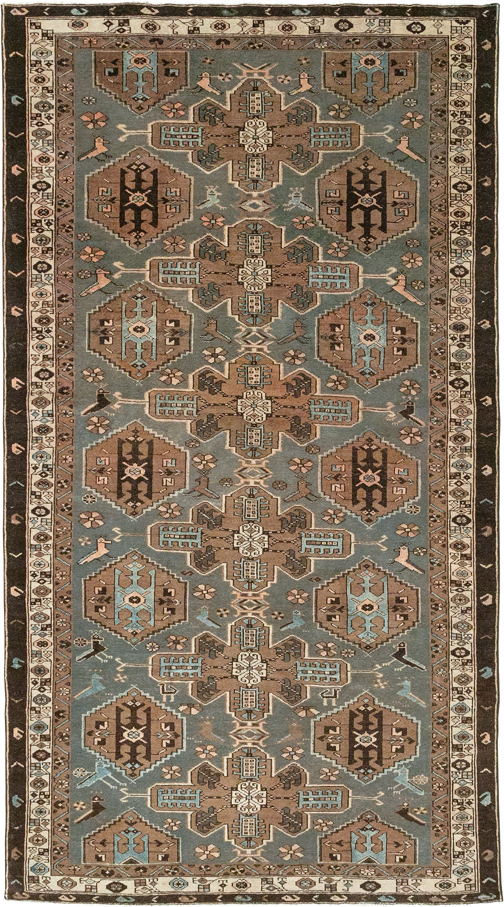 Antique Persian Malayer Accent Rug, No.31982 - Gss