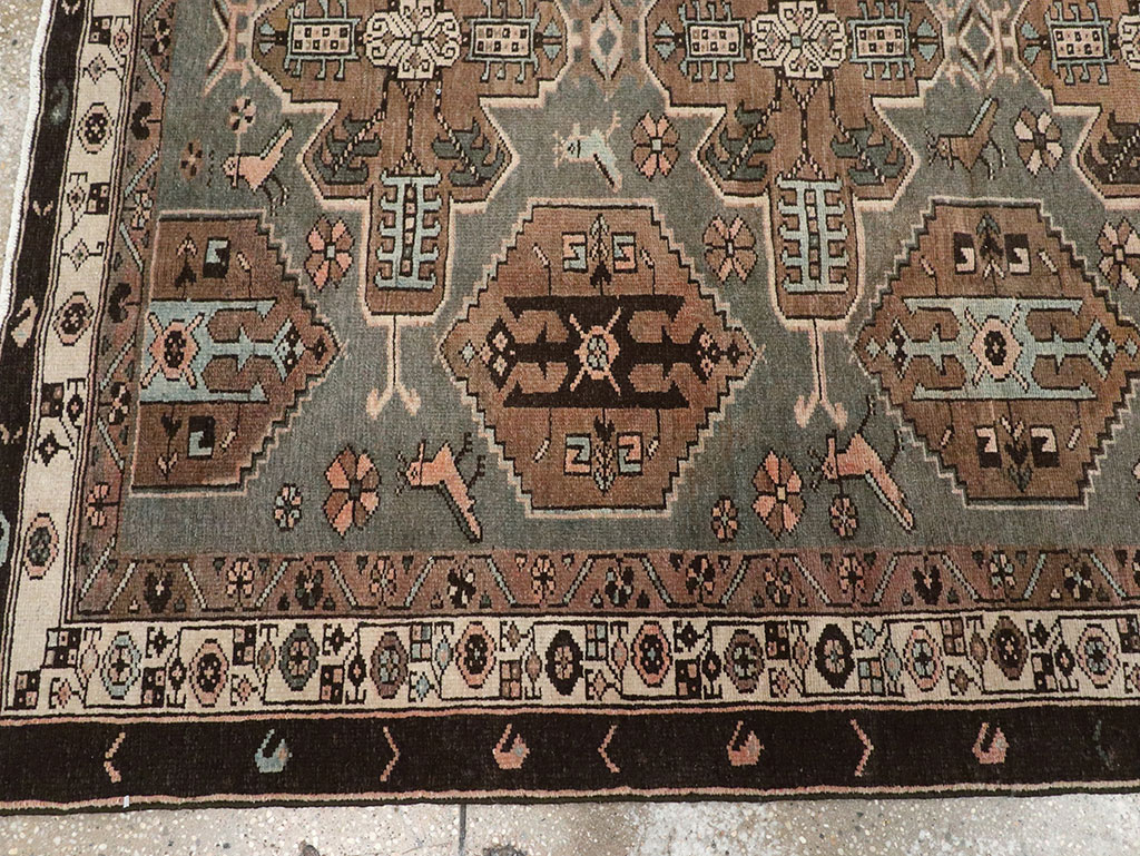 Antique Persian Malayer Accent Rug, No.31982 - Gss