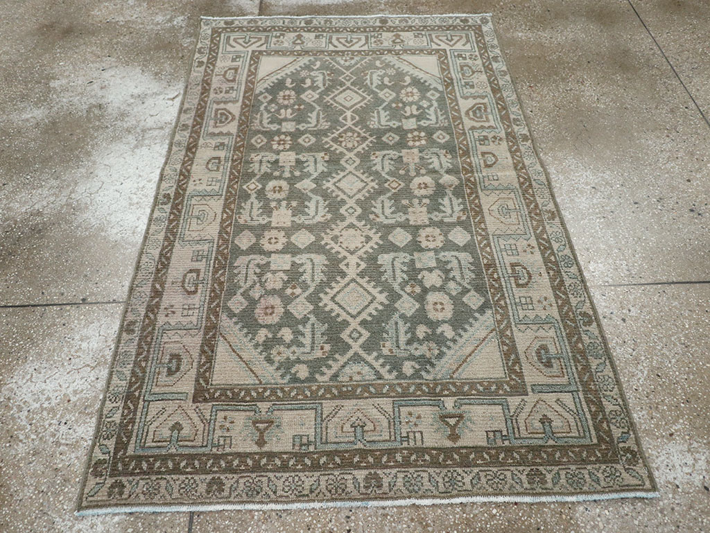 Vintage Persian Malayer Throw Rug (Pair: 1 of 2), No.31983 - Gss