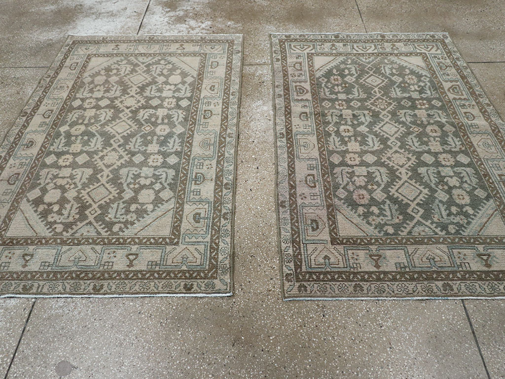 Vintage Persian Malayer Throw Rug (Pair: 1 of 2), No.31983 - Gss