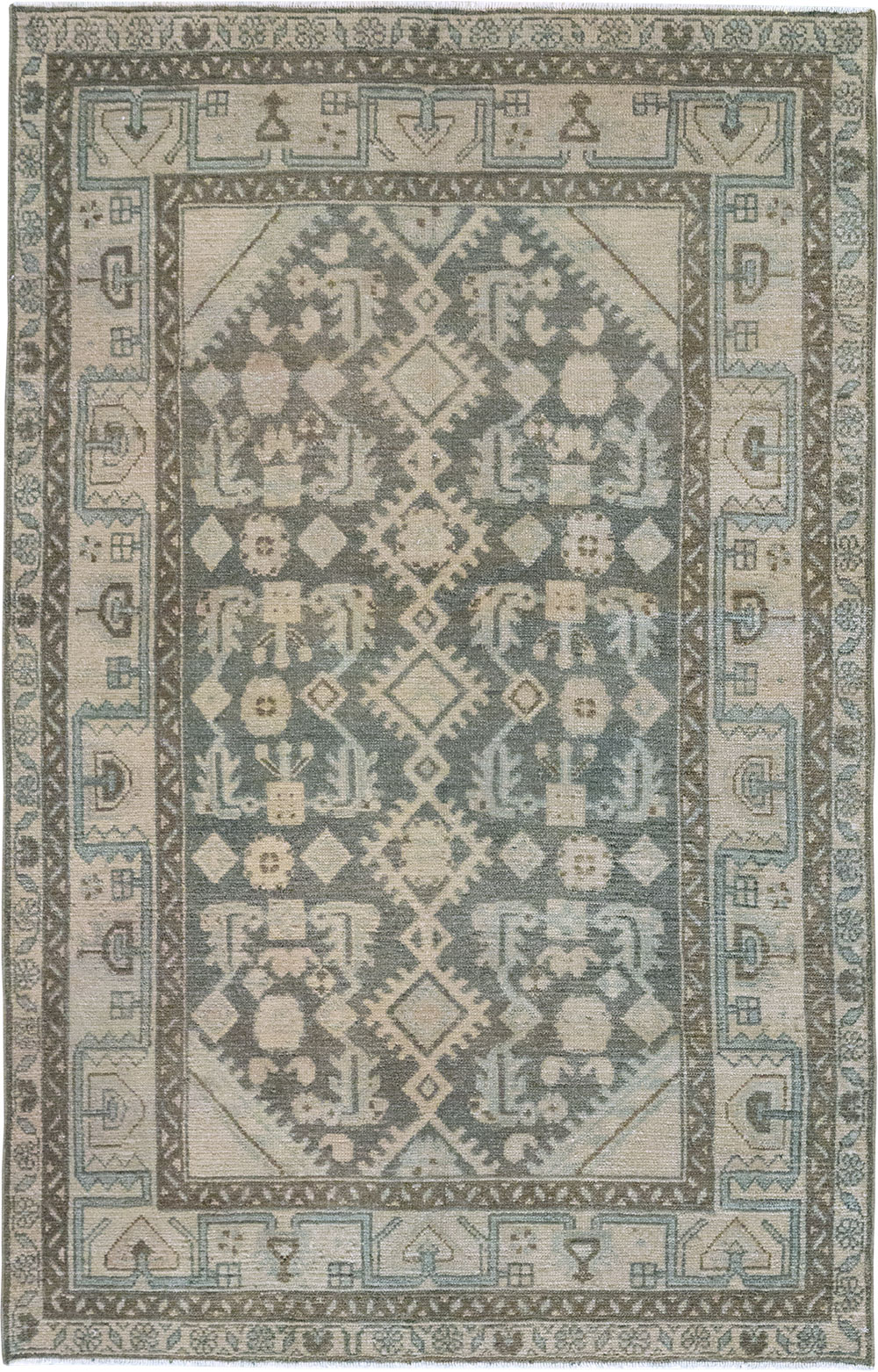 Vintage Persian Malayer Throw Rug (Pair: 2 of 2), No.31984 - Gss