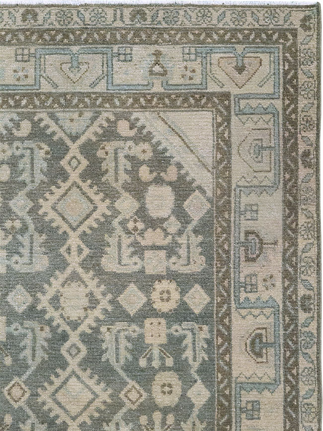 Vintage Persian Malayer Throw Rug (Pair: 2 of 2), No.31984 - Gss