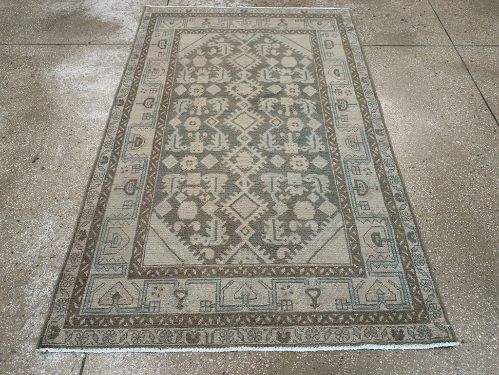 Vintage Persian Malayer Throw Rug (Pair: 2 of 2), No.31984 - Gss