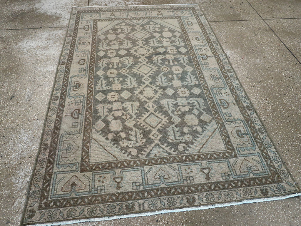 Vintage Persian Malayer Throw Rug (Pair: 2 of 2), No.31984 - Gss