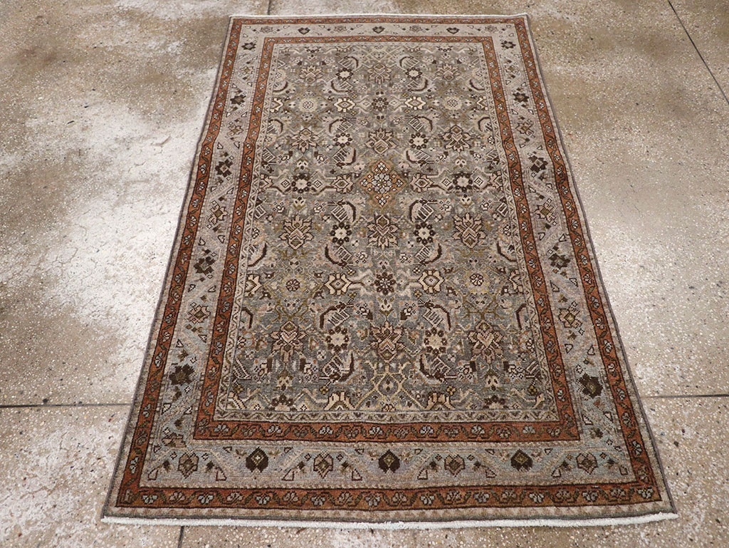 Antique Persian Tabriz Throw Rug, No.31985 - Gss