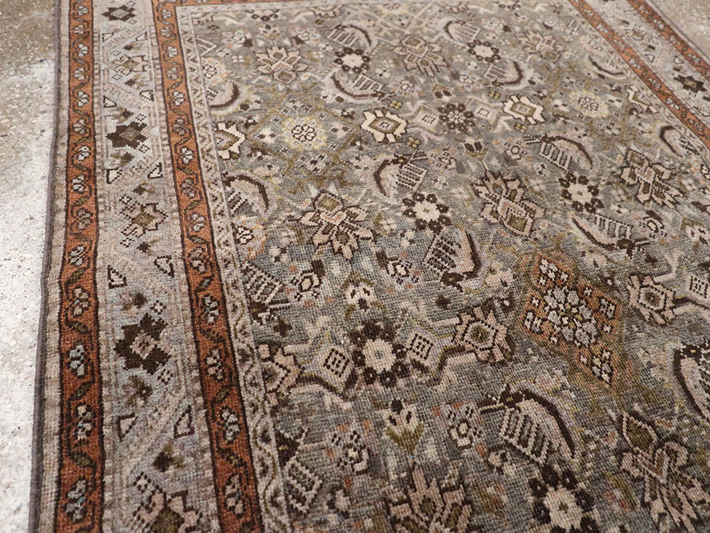 Antique Persian Tabriz Throw Rug, No.31985 - Gss