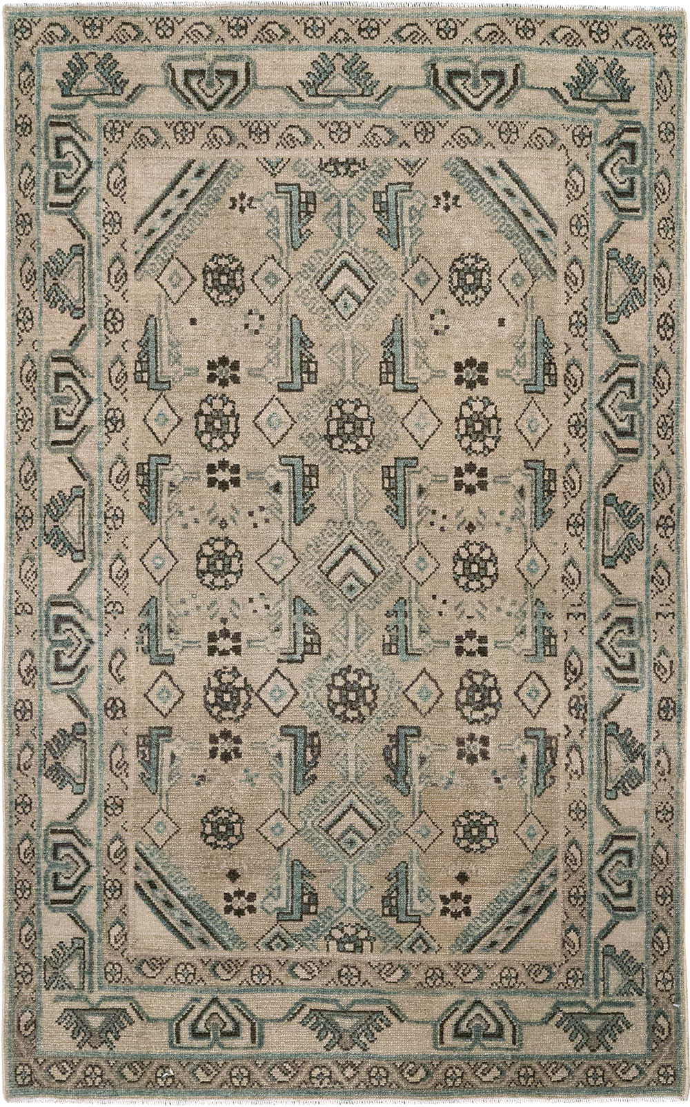 Vintage Persian Malayer Throw Rug (Pair: 2 of 2), No.31986 - Gss