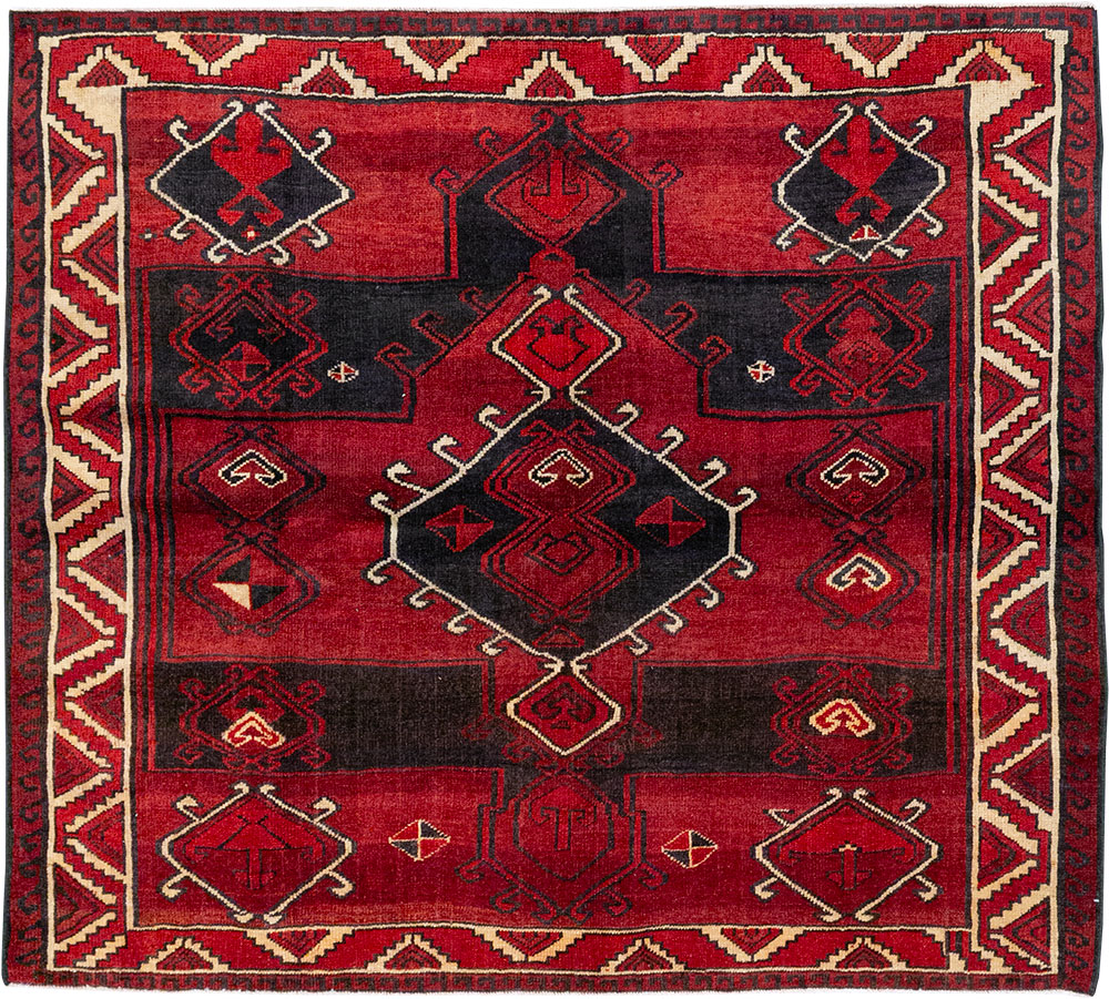 Vintage Persian Lori Square Accent Rug, No.31998 - Gss