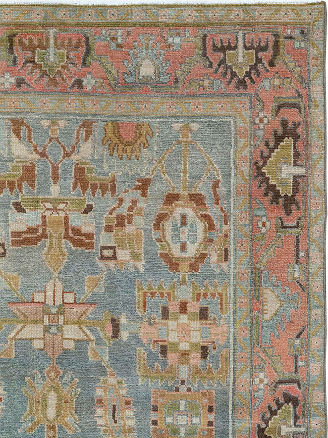 Vintage Persian Malayer Throw Rug, No.31999 - Gss