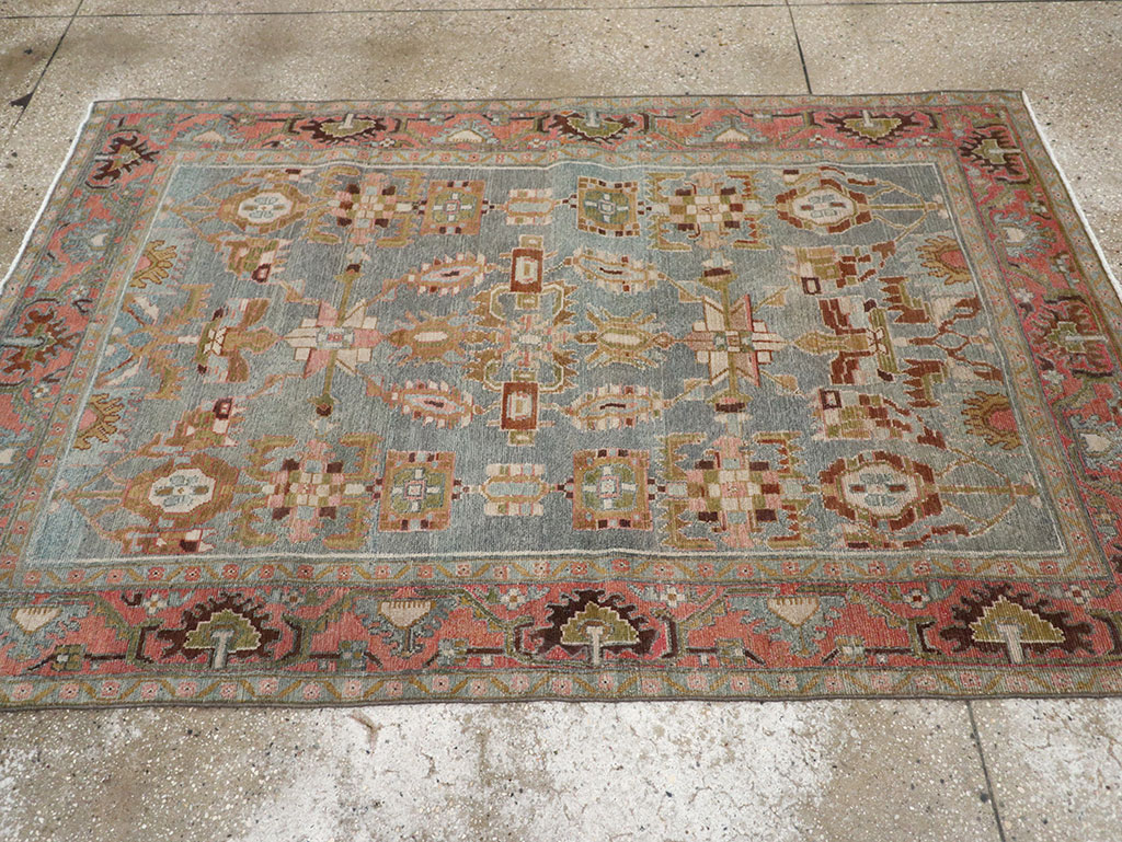 Vintage Persian Malayer Throw Rug, No.31999 - Gss