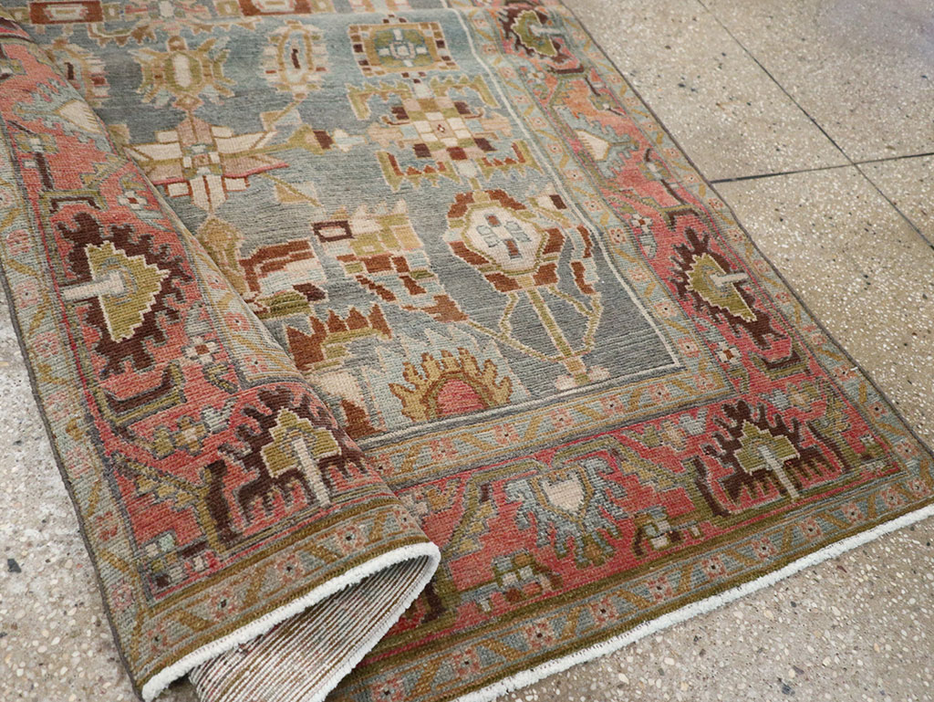 Vintage Persian Malayer Throw Rug, No.31999 - Gss