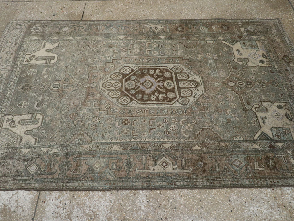 Antique Persian Kurdish Accent Rug, No.32001 - Gss