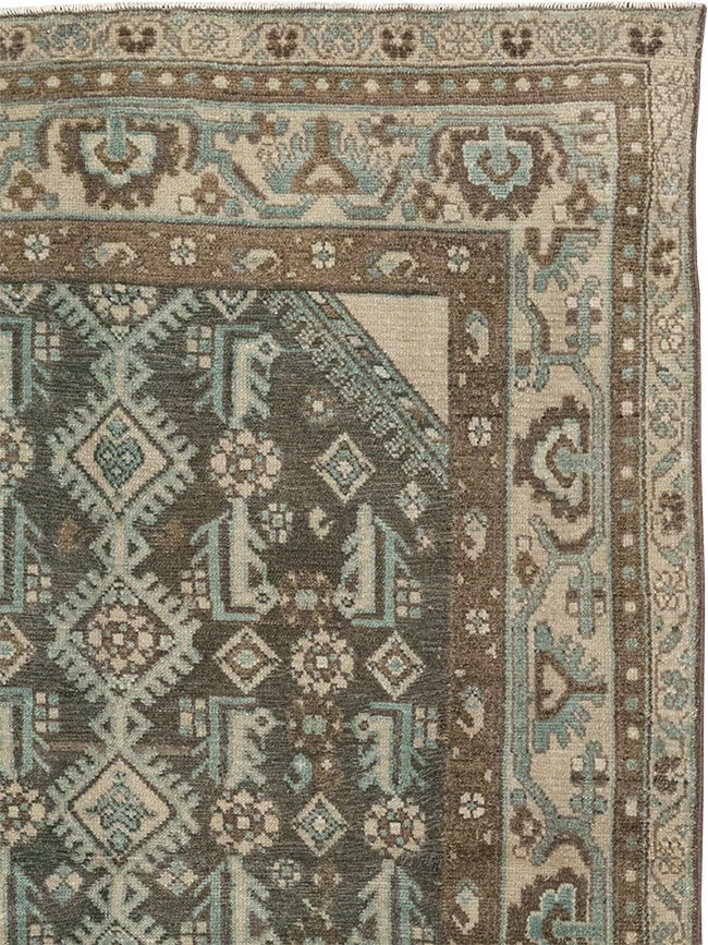 Vintage Persian Malayer Throw Rug, No.32013 - Gss