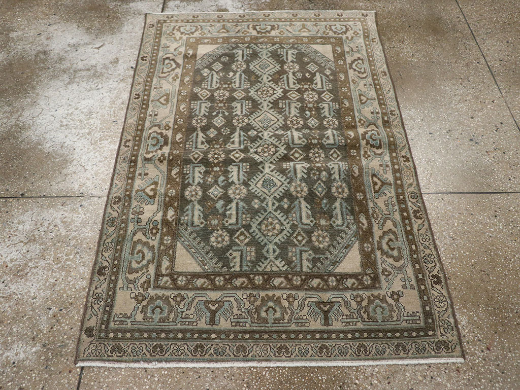 Vintage Persian Malayer Throw Rug, No.32013 - Gss