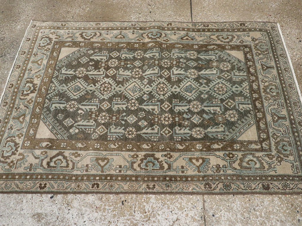 Vintage Persian Malayer Throw Rug, No.32013 - Gss
