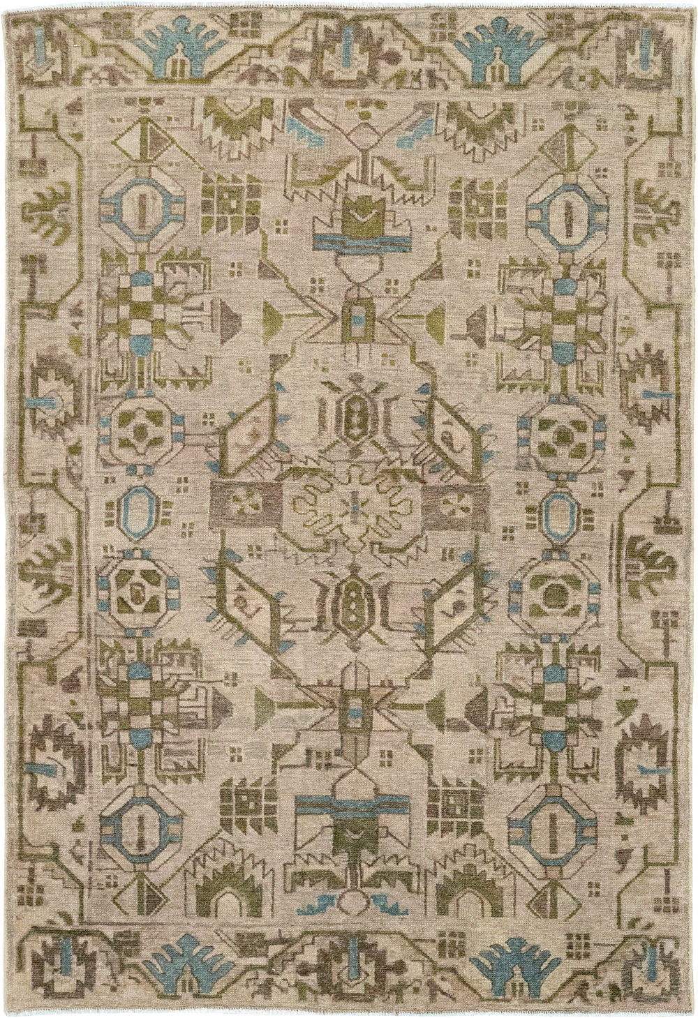 Vintage Persian Malayer Throw Rug (Pair: 1 of 2), No.32016 - Gss